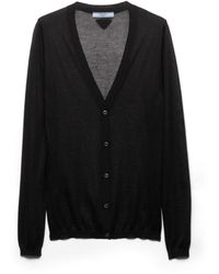 Prada - Cashmere And Silk Cardigan - Lyst