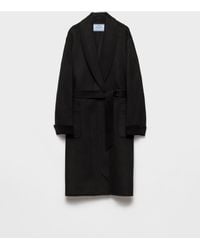 Prada - Manteau Droit En Double Cachemire Et Laine - Lyst