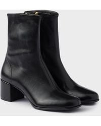 Prada - Stretch Nappa Leather Booties - Lyst