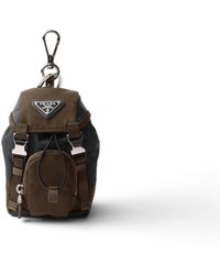 Prada - Mini Icon Re-Nylon Keyring Charm - Lyst