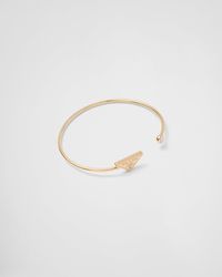 Prada - Bracelet Jonc Eternal Gold Or Jaune/diamant - Lyst