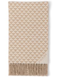 Prada - Symbole Double Wool And Cashmere Scarf - Lyst