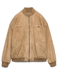 Prada - Jacke Aus Wildleder, Damen, Größe - Lyst