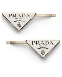 Prada - Épingles À Cheveux En Métal, Femme - Lyst