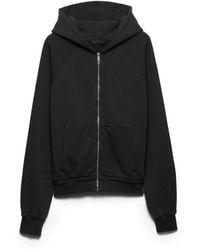 Prada - Sudadera En Felpa De Algodón Con Capucha, Hombre, Talla - Lyst