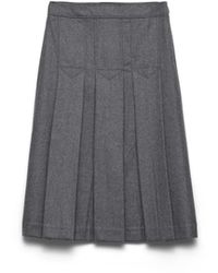Prada - Gonna A Pieghe - Lyst