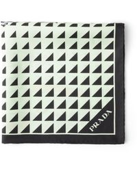 Prada - Printed Silk Twill Scarf 55 - Lyst