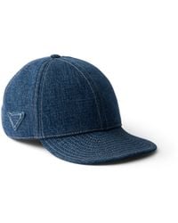 Prada - Baseballkappe Aus Denim, Herren, Größe - Lyst