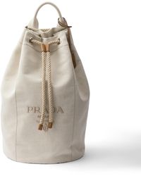 Prada - Logo-Printed Drawstring Backpack - Lyst