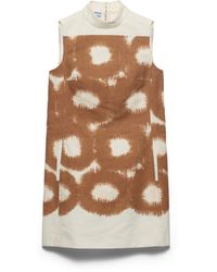 Prada - Printed Canvas Mini-Dress - Lyst