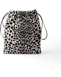 Prada - Wish Printed Calf Hair Leather Pouch - Lyst
