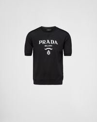 Prada - Superfine Wool Crew-Neck Sweater - Lyst