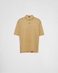 Prada - Oversize-Poloshirt Aus Baumwolle - Lyst