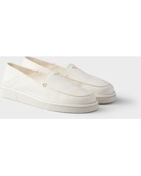 Prada - Leather Slip-Ons - Lyst