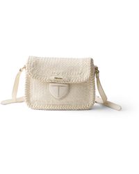 Prada - Woven Leather Mini Shoulder Bag - Lyst