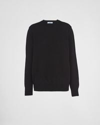 Prada - Wool And Cashmere Crew-neck Sweater - Lyst