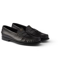 Prada - Antiqued Leather Loafers, Size 6,5 - Lyst
