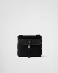 Prada - Re-Nylon And Saffiano Leather Shoulder Bag - Lyst