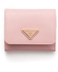 Prada - Small Saffiano Leather Wallet - Lyst