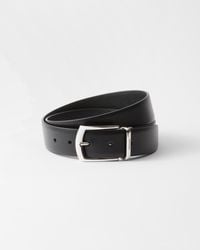 Prada - Ceinture Réversible En Cuir Et Saffiano - Lyst