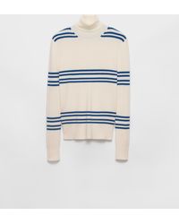 Prada - Pull À Col Roulé En Laine À Rayures - Lyst