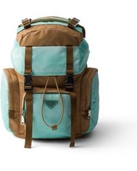 Prada - Medium Re-Nylon And Saffiano Leather Backpack - Lyst