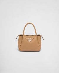Prada - Leather Mini Handbag With Zipper Closure - Lyst