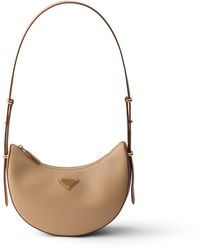 Prada - Arqué Small Leather Shoulder Bag - Lyst
