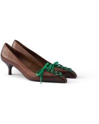 Prada - Antiqued Leather Pumps - Lyst