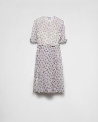 Prada - Printed Nylonette Dress - Lyst
