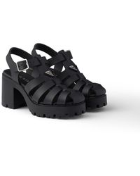Prada - Sandales À Plateforme En Gomme, Femme, Taille - Lyst