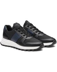 prax 01 leather and technical fabric sneakers