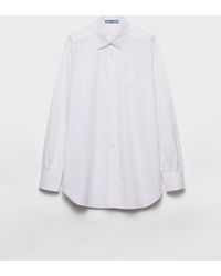 Prada - Hemd Aus Baumwoll-Popeline - Lyst