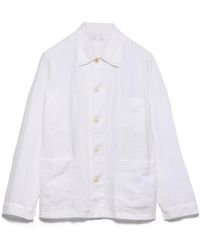 Prada - Single-Breasted Linen Jacket - Lyst