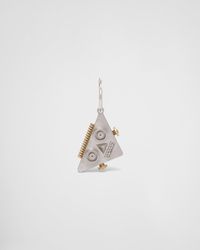 Prada - Orecchino Sinistro Con Pendente Robot Jewels - Lyst