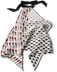 Prada - Printed Silk Twill Halter Top - Lyst