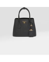 Prada - Double Saffiano Leather Mini Bag - Lyst