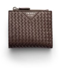 Prada - Kleine Geldbörse Aus Leder, Herren - Lyst