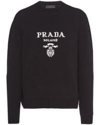 Prada - Wool And Cashmere Crew-neck Sweater - Lyst