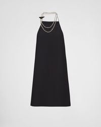 Prada - Cady Mini Dress With Necklace - Lyst