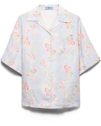 Prada - Floral Print Old Linen Shirt - Lyst