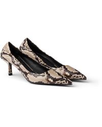 Prada - Printed Ayers Leather Pumps - Lyst