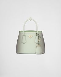Prada - Double Mini Bag Aus Saffiano-Leder - Lyst