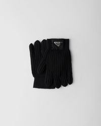 Prada - Wool And Cashmere Gloves - Lyst