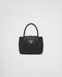 Prada - Leather Mini Handbag With Zipper Closure - Lyst