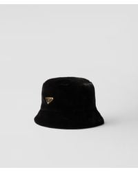 Prada - Cappello Bucket Con Logo A Triangolo - Lyst