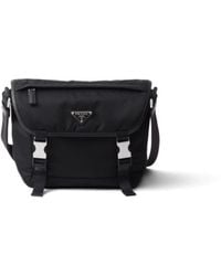 Prada - Borsa A Spalla Con Applicazione Logo - Lyst