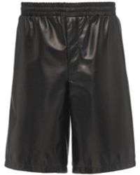 Prada - Nappa Leather Bermudas - Lyst