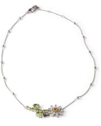 Prada - Collar De Metal Con Cristales, Mujer - Lyst