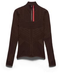 Prada - Pull À Col Roulé En Re-Nylon, Femme, Taille - Lyst